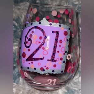 Wine glass for 21st birthday